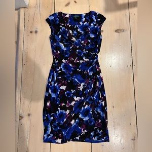 Lauren multi print sheath dress size 6